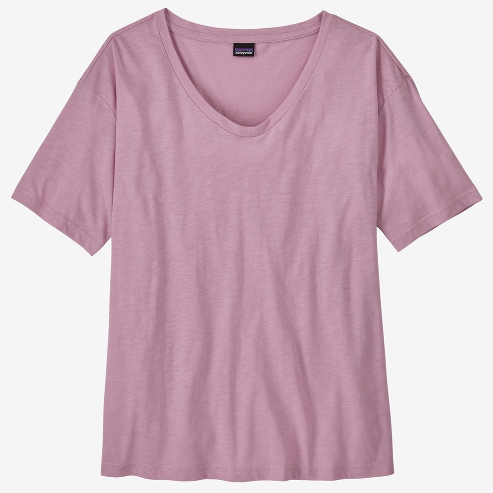 🆕 NWT Patagonia Women's Mainstay V-Neck Top Milkweed Mauve light pink XL